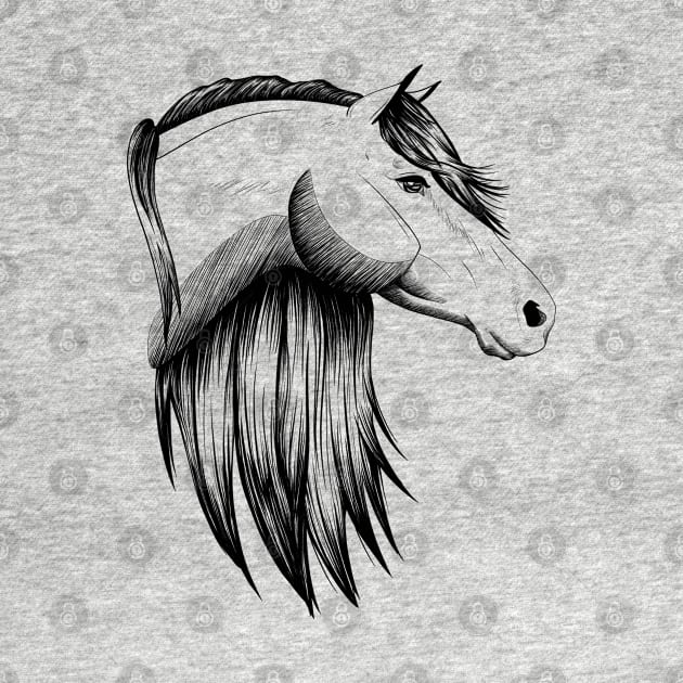 Graceful Horse Sketch by Lady Lilac